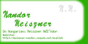 nandor meiszner business card